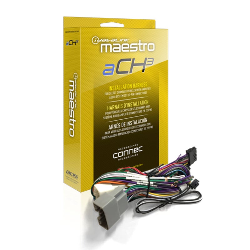 Idatalink Maestro HRN-AR-CH3 Plug and Play Amplifier T-Harness for 2012+ Chrysler, Dodge, Jeep Vehicles (ADS-MAR Universal Amplifier Module Required)